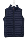 Save The Duck Teen Andy Padded Gilet Jacket In Blue