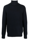 Ballantyne Ribbed-knit Roll-neck Jumper In Blue