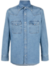 Tom Ford Slim-fit Denim Western Shirt In Blue