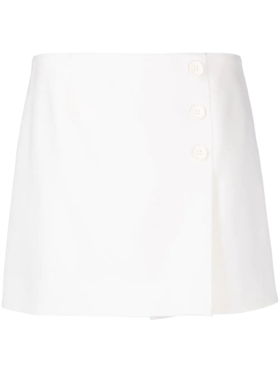 P.a.r.o.s.h Button-detail A-line Mini Skirt In Panna