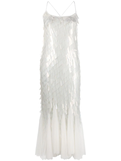 Atu Body Couture Sequin-embellished Midi Dress In White