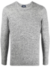 Drumohr Round Neck Long Sleeves Sweater In Gray
