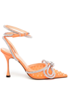 Mach&mach Crystal-embellished Pumps In Orange