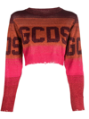 GCDS EMBROIDERED-LOGO CROPPED JUMPER
