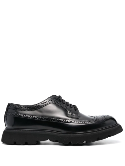 Doucal's Lace-up Leather Brogues In Black
