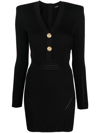 BALMAIN RIBBED-KNIT MINI DRESS