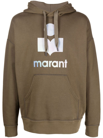 Isabel Marant Logo-print Hoodie In Green