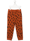 Stella Mccartney Graphic-print Drawstring Track Pants In Brown
