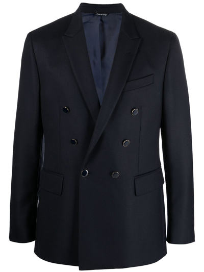 Reveres 1949 Tailored Double-breasted Blazer In Blue