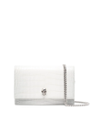 Alexander Mcqueen Small Skull Shoulder Bag In White
