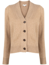 Vince Shrunken Button Cashmere Cardigan In Neutrals