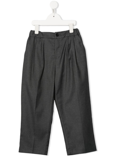 Douuod Kids' Straight-leg Trousers In Anthracite
