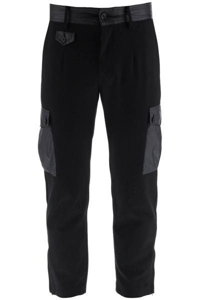 Dolce & Gabbana Jersey Cargo Pants In Black