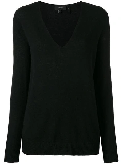Theory Adrianna Cashmere Sweater In Black