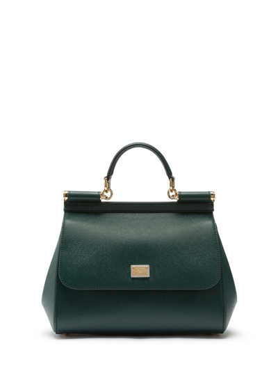 Dolce & Gabbana Sicily Medium Green Bag