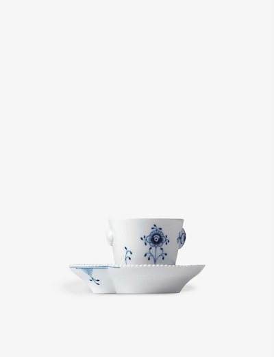 Royal Copenhagen Blue Elements Espresso Porcelain Cup And Saucer 5.5 Cm
