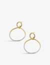 Monica Vinader Gold Riva Ripple Diamond Cocktail Earrings Diamond In Gold