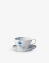 ROYAL COPENHAGEN ROYAL COPENHAGEN BLUE ELEMENTS PORCELAIN CUP AND SAUCER SET 6.5CM,53300257