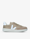 VEJA VEJA MENS CAMEL MEN'S V-12 B-MESH LOGO-APPLIQUÉ SUEDE AND RECYCLED-MESH LOW-TOP TRAINERS,58812113