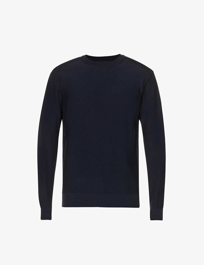 CANADA GOOSE MENS NAVY - MARINE DARTMOUTH BRAND-PATCH WOOL-KNIT JUMPER XL,59874806