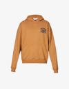 Rhude Classique Brand-print Cotton-jersey Hoody In Tan