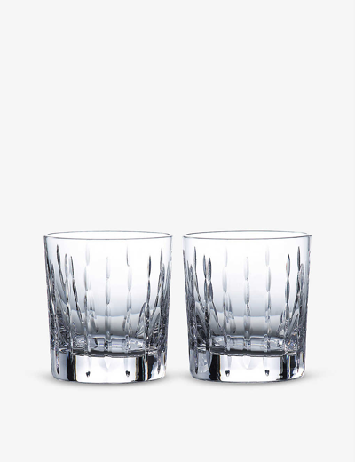 Royal Doulton Neptune Engraved Crystal Tumblers Set Of Two