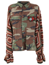 Tu Lizé Army Of Love Shirt Jacket In Multicolour