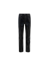 Agolde Ren Straight Leather Pant Detox In Black In Black