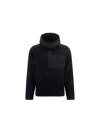 Ten C Pocket-detail Half-zip Hoodie In Black