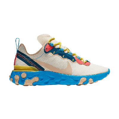 Pre-owned Nike Wmns React Element 55 'cream Blue' In Tan