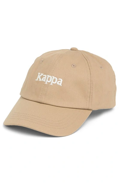 Kappa Authentic Hoogeveen Baseball Cap In Beige Irish-yellow-white