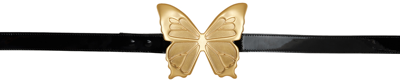 Blumarine Black Butterfly Belt In N0990 Nero