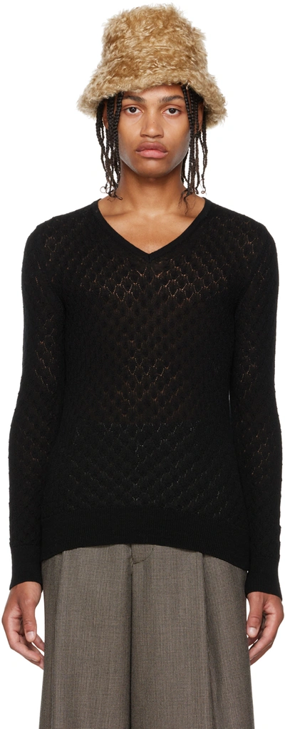 Dries Van Noten Black Nanno Sweater In 900 Black
