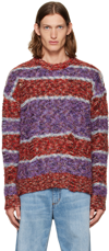ANDERSSON BELL RED & PURPLE STRIPED SWEATER