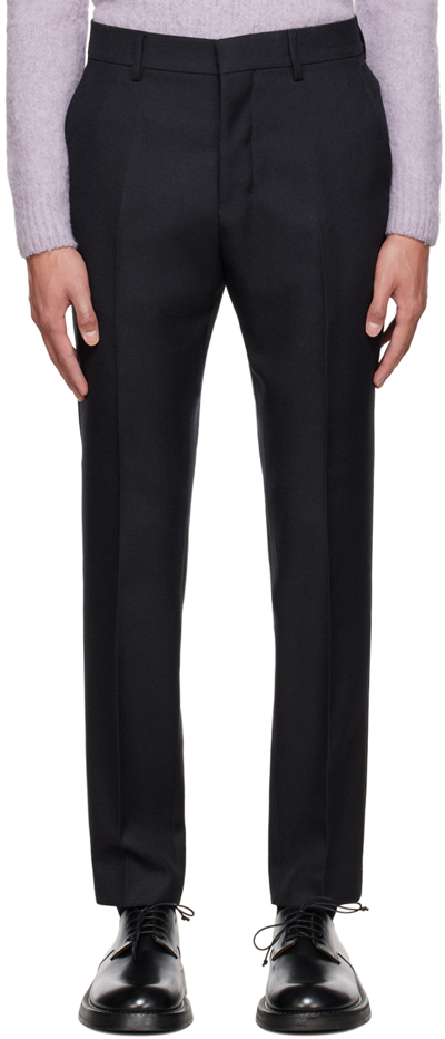 Ami Alexandre Mattiussi Wool And Cashmere Trousers In Black