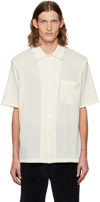 Our Legacy Textured-finish Short-sleeved Box Shirt In White Boucle