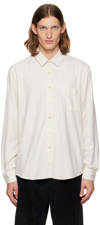 Our Legacy Off-white Coco Shirt With Point Collar And Mother Of Pearl Buttons In White Silk