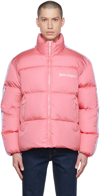 Palm Angels Logo-print Padded Jacket In Pink