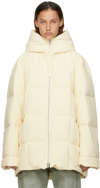 JIL SANDER OFF-WHITE QUILTED DOWN JACKET