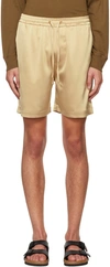 Nanushka Doxxi Satin Shorts In Hay