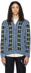 Molly Goddard Blue Logan Cardigan In Blue_black