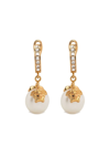 VERSACE CRYSTAL-EMBELLISHED DROP EARRING