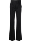 Saint Laurent High-waist Straight Trousers In Black