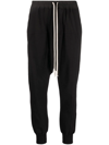 Rick Owens Drkshdw Drop-crotch Drawstring Track Pants In Black