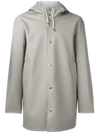 Stutterheim Stockholm Waterproof Hooded Raincoat In Grey