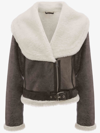 Jw Anderson Shawl Collar Aviator Jacket In Grey