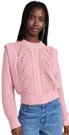 English Factory Knitted Sweater In Dusty Rose