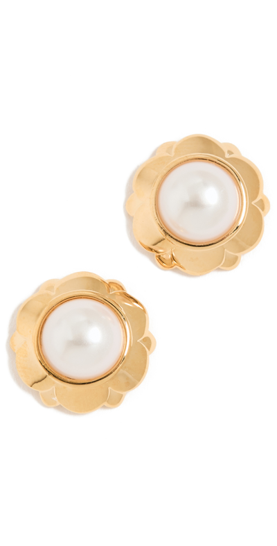 Lele Sadoughi Women's Eva 14k-gold-plated & Acrylic Pearl Flower Stud Earrings In Pearl