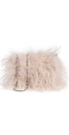 Loeffler Randall Mini Feather Pouch In Oyster