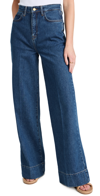 Triarchy Ms. Onassis Manhattan High Rise Wide Leg Jeans In Dark Indigo